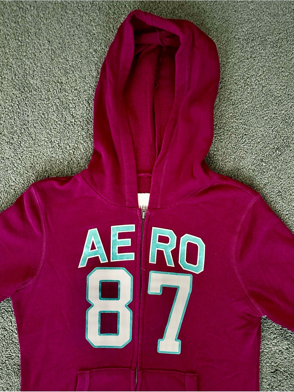 Aeropostale Purple Zip-Up Hoodie